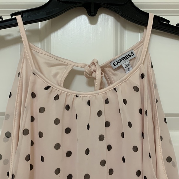 Express Pink and Black Polka Dot Tank. Size M. - Picture 2 of 15